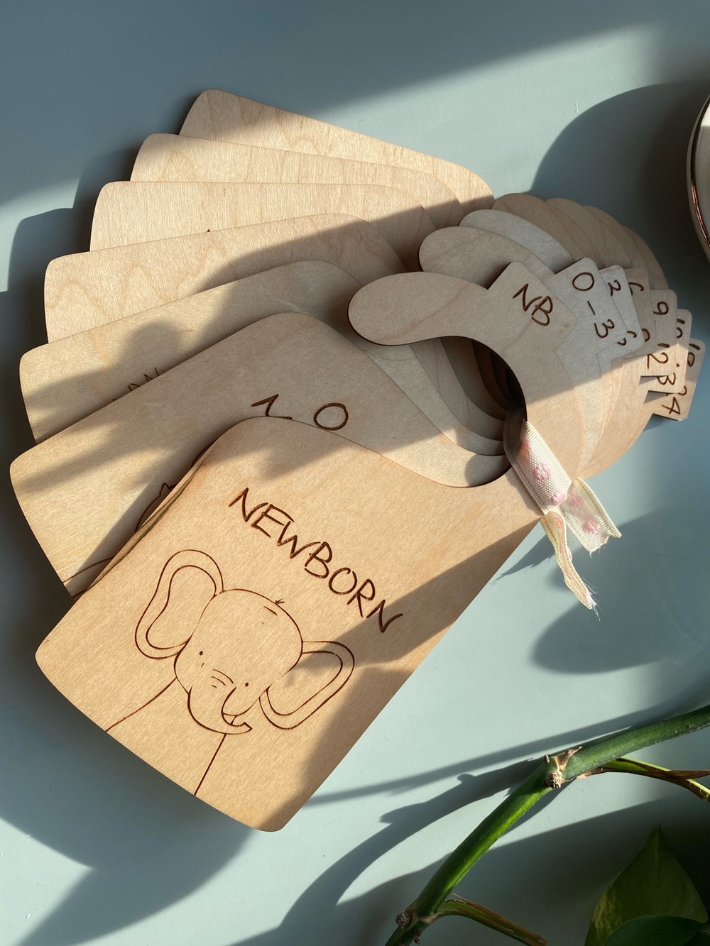 Newborn Wooden Closet Dividers - Natural Baby Size Organizer